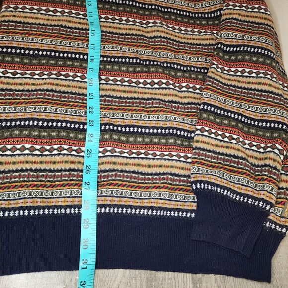 Barbour Merino Wool Cashmere Sweater Nordic Fair Isle Aztec Men's XXL 2X - Picture 10 of 14
